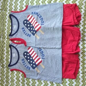 2 Sets of Old Navy 'Better Together' Tanks With Red Drawstring Shorts